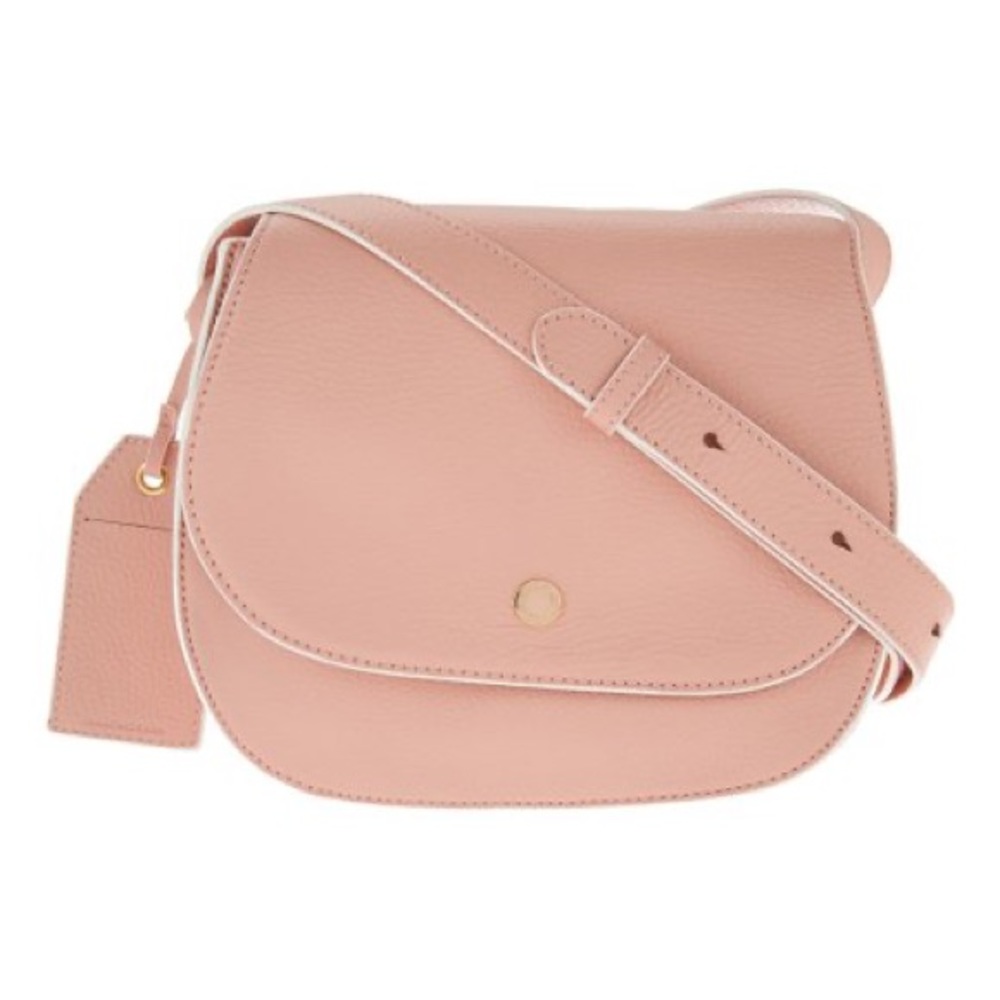 Isaac Mizrahi Pink Blossom Nolita Pebble Saddle Handbag